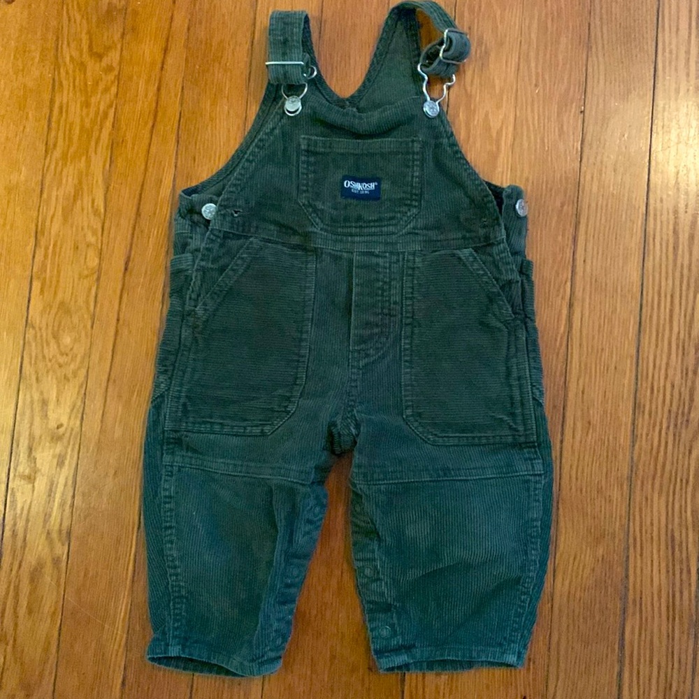 OshKosh Toddler Boys’ Forest Green Corduroy Overalls